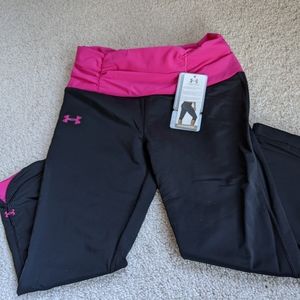 Under Armour BLK/hot pink second‎ skin capri